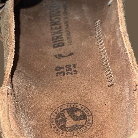 Birkenstock Buckley Tea Suede Leather Clog Size 39 US 8 8.5 - Picture 3 of 5